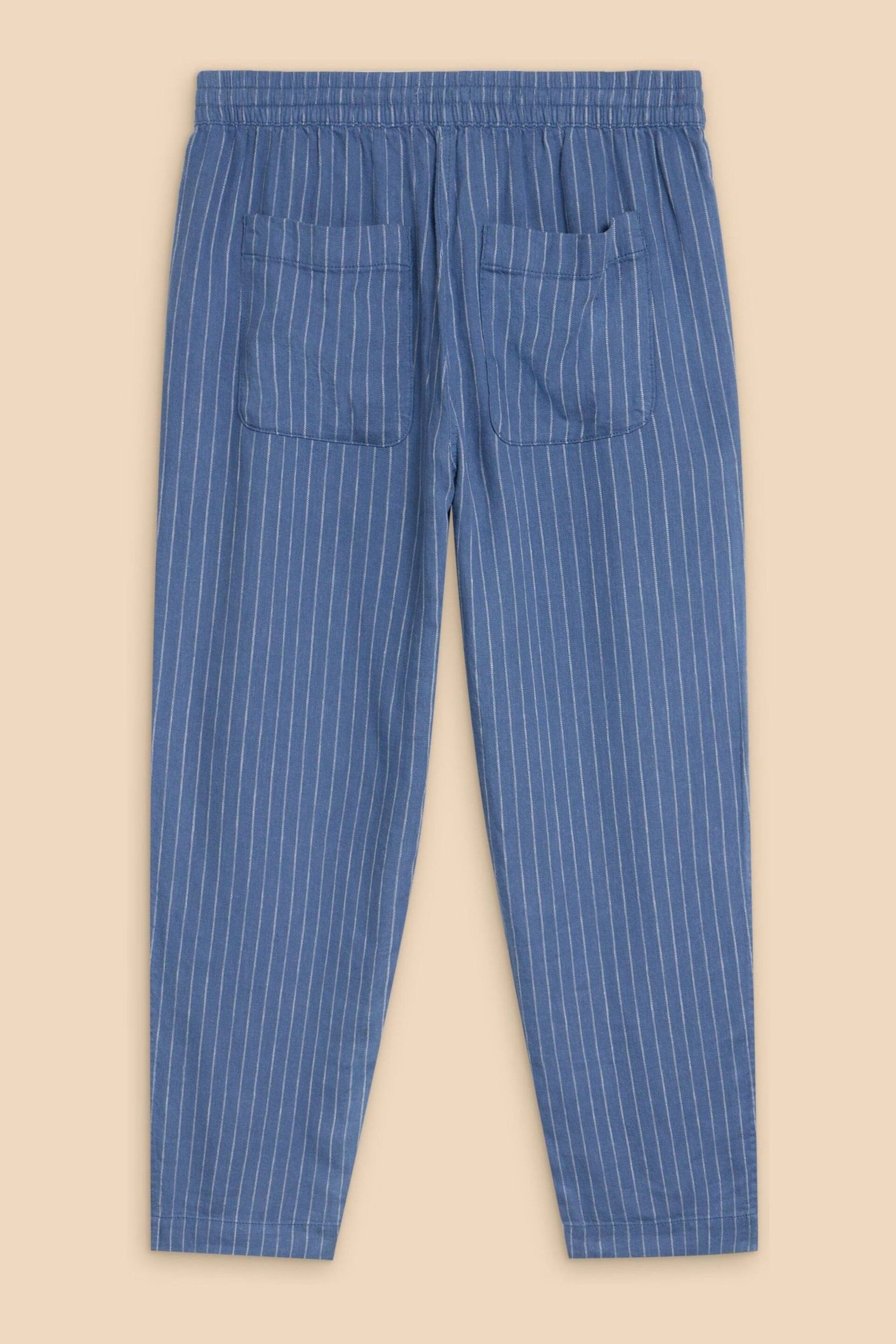 White Stuff Blue Elle Linen Blend Trousers - Image 6 of 7