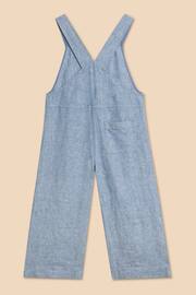 White Stuff Blue Viola Linen Dungaree - Image 6 of 7