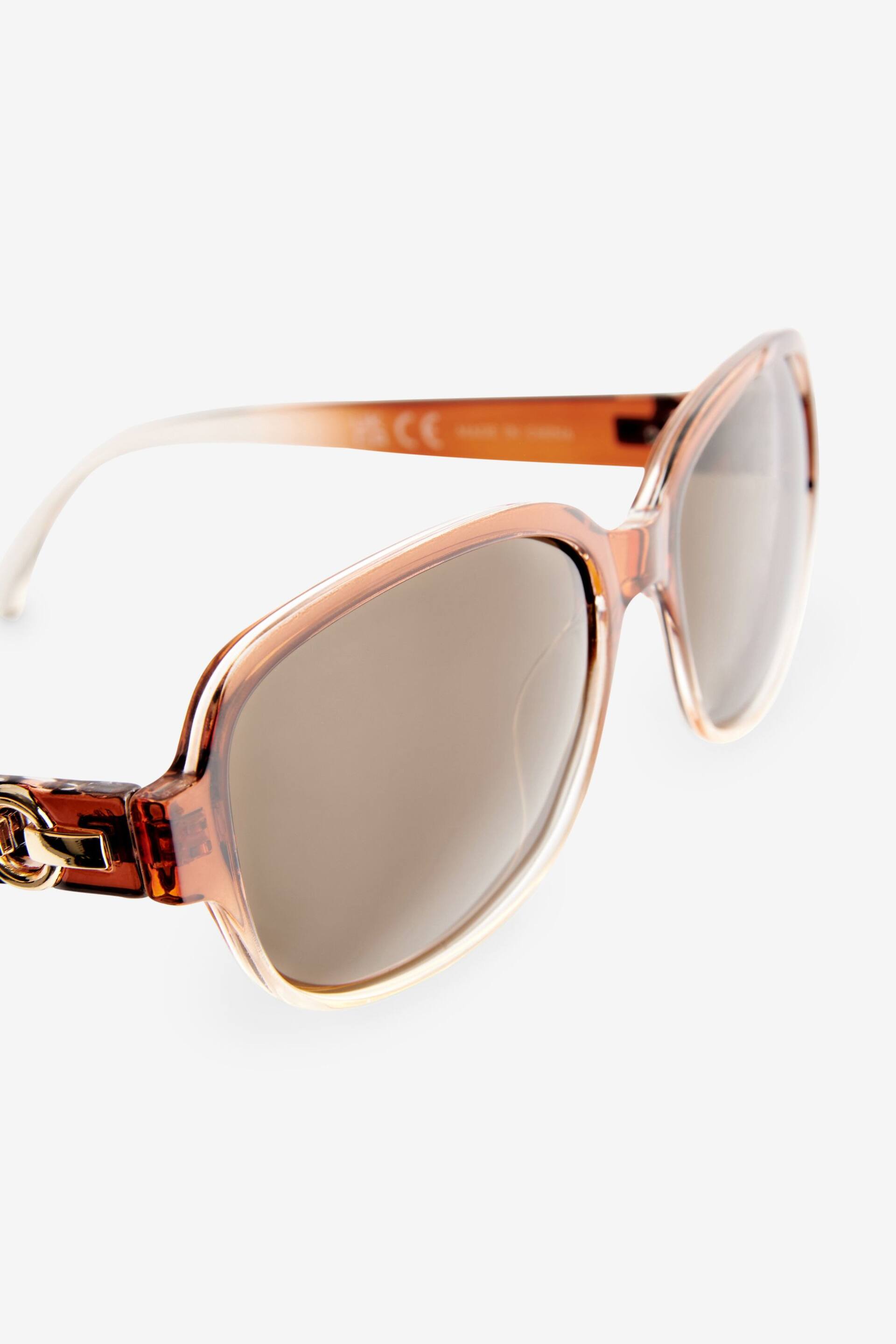 Toffee Brown Polarised Small Square Sunglasses - Image 4 of 5