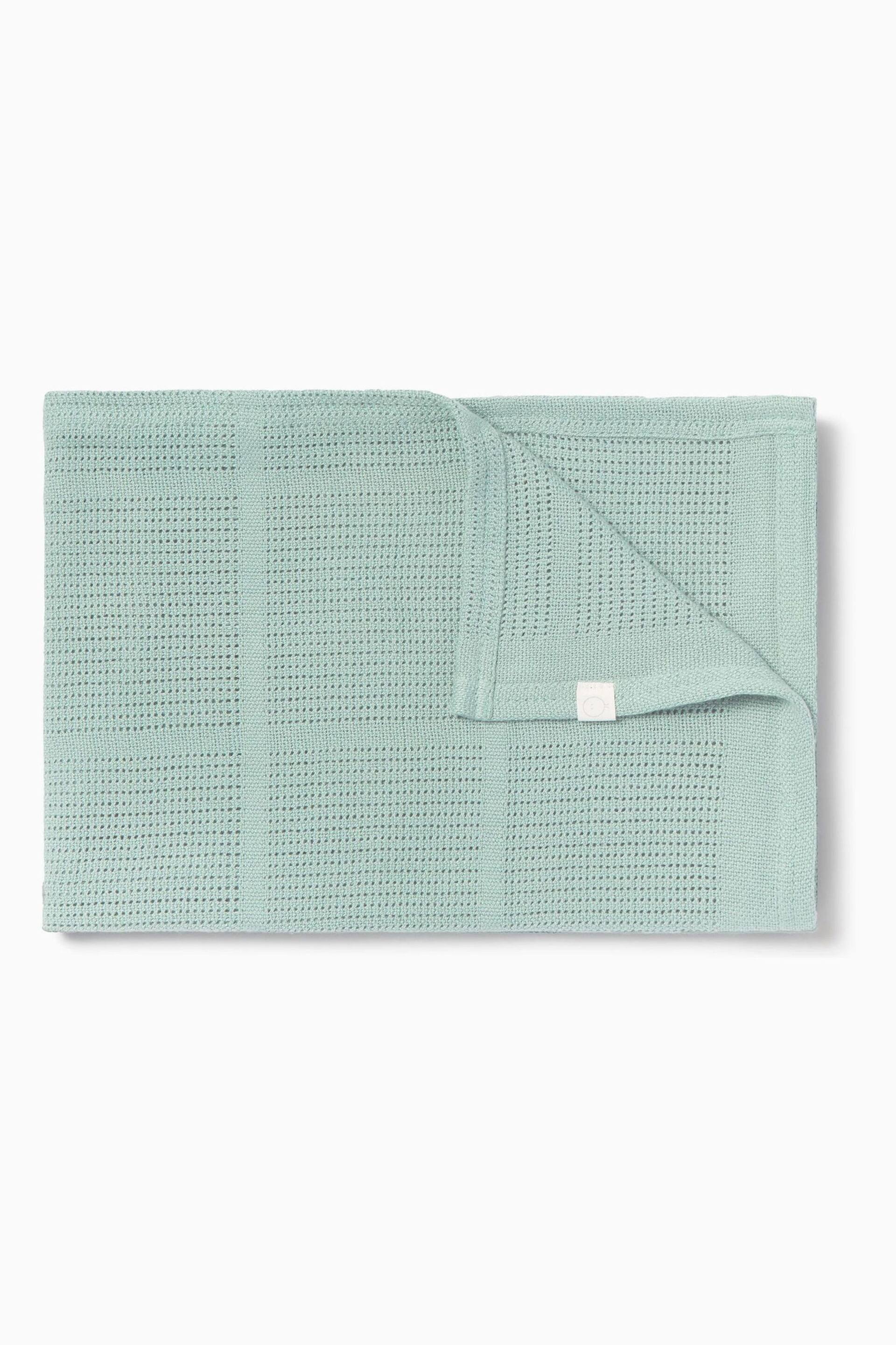 MORI Green Soft Cotton & Bamboo Cellular Baby Blanket - Image 1 of 5