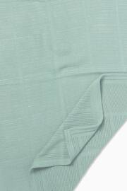 MORI Green Soft Cotton & Bamboo Cellular Baby Blanket - Image 3 of 5
