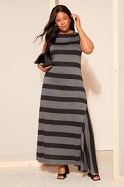 Curves Like These Grey Jersy Asymmetrical Midaxi Dress - Image 1 of 4