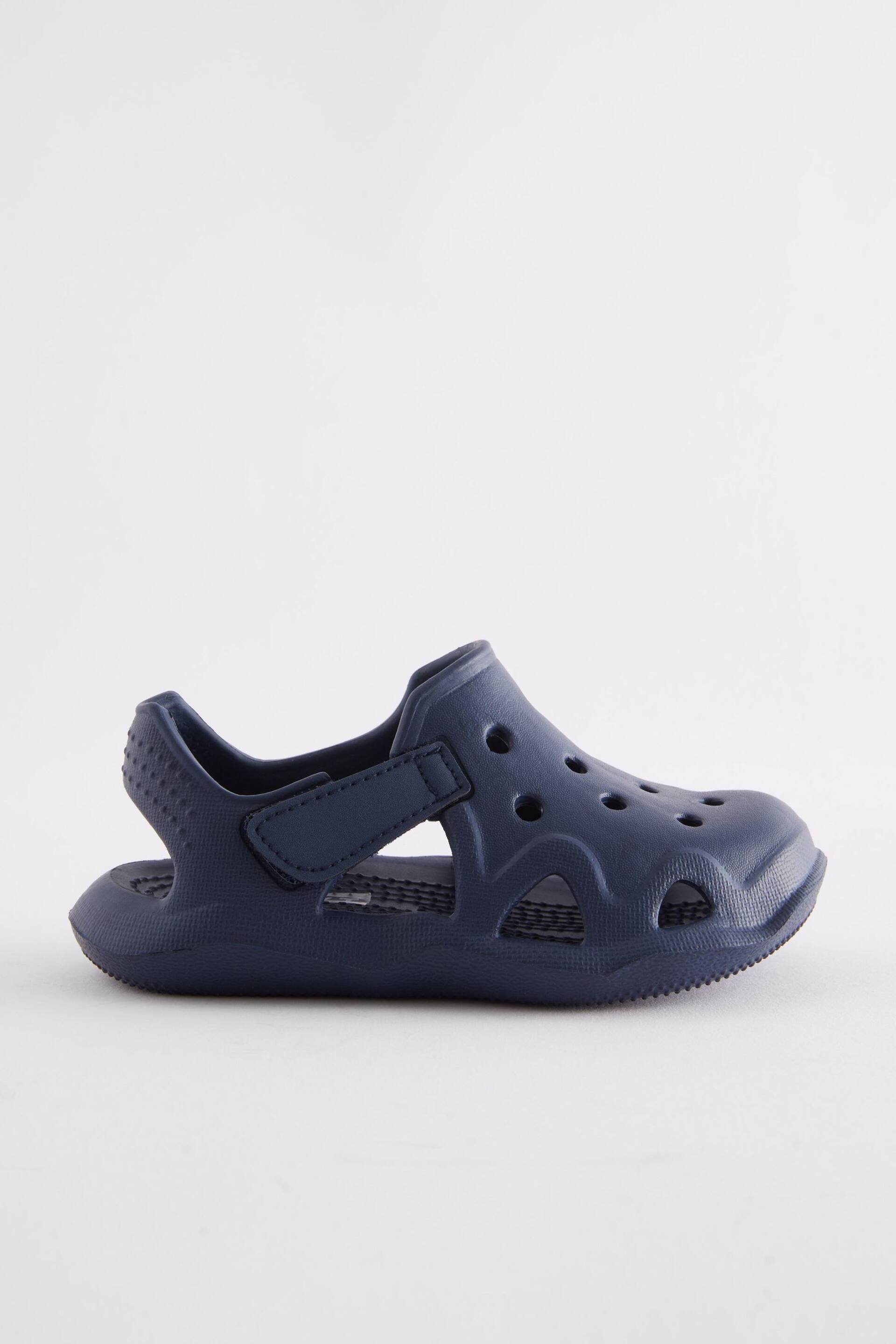 Navy Moulded Closed Toe Clogs - Image 3 of 7