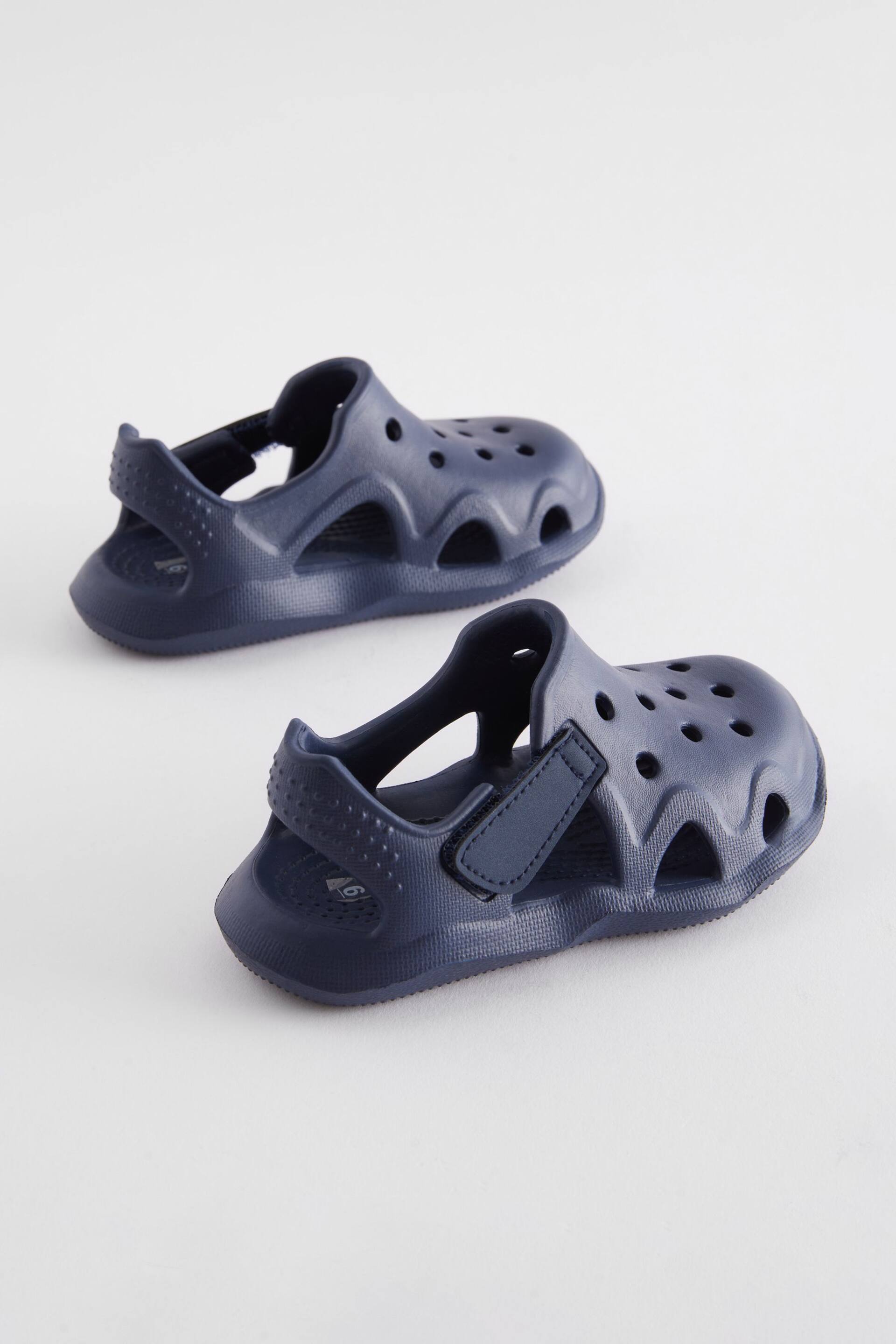 Navy Moulded Closed Toe Clogs - Image 5 of 7