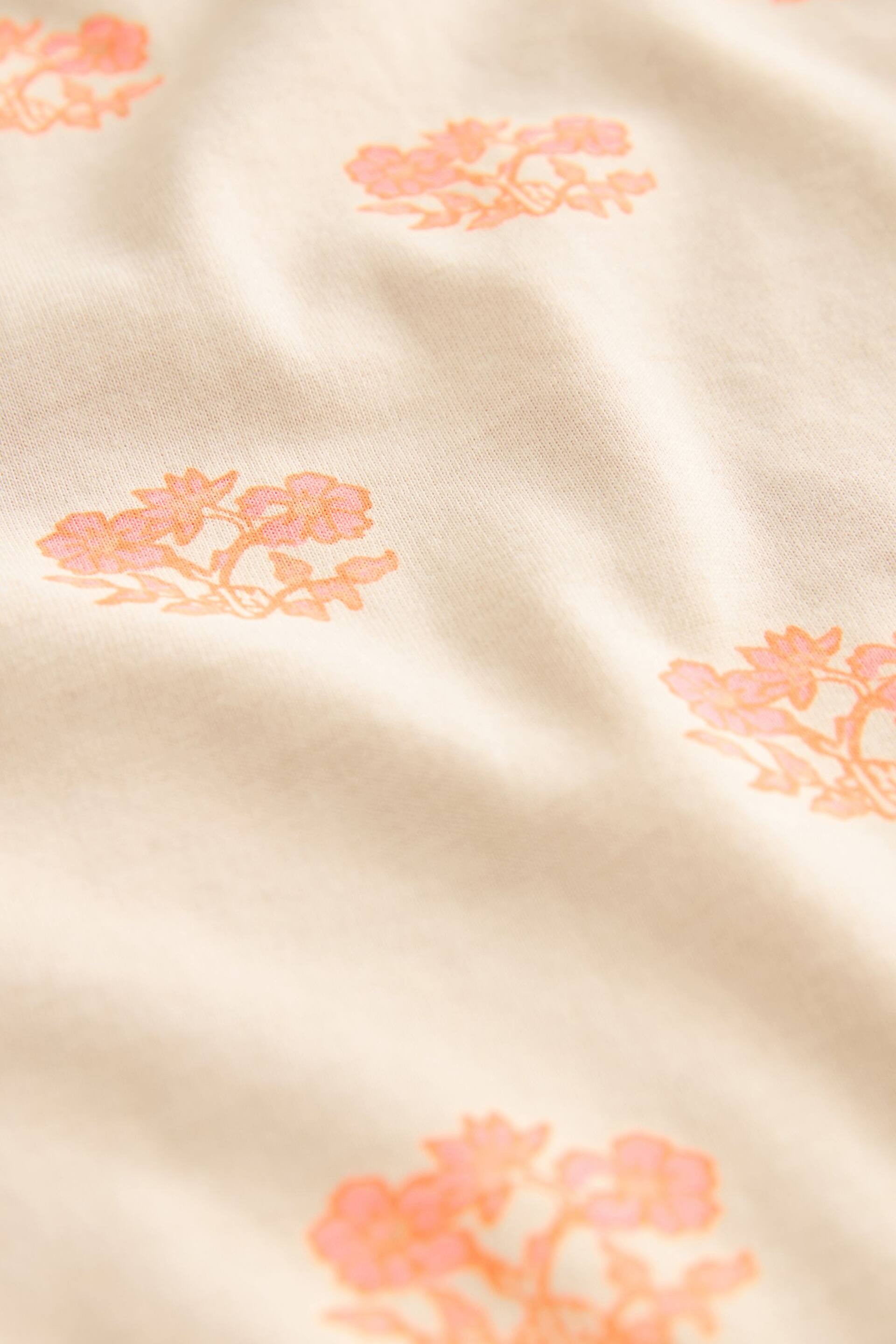 Fluro Pink Flower Short Sleeve Scallop T-Shirt (3mths-7yrs) - Image 7 of 7