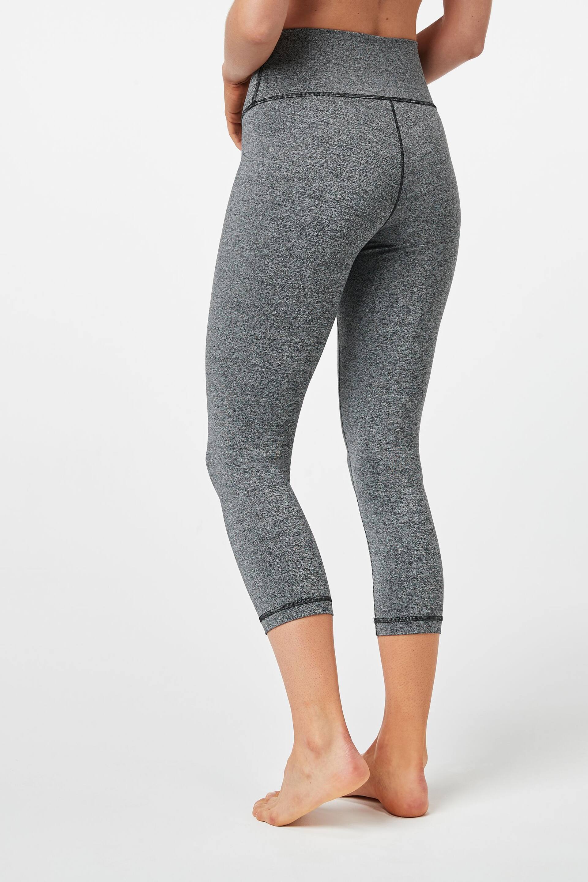 Grey Next Active Sports High Waisted Cropped Sculpting Leggings - Image 2 of 6