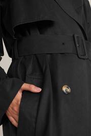 Black Belted Trench Coat - Image 4 of 9
