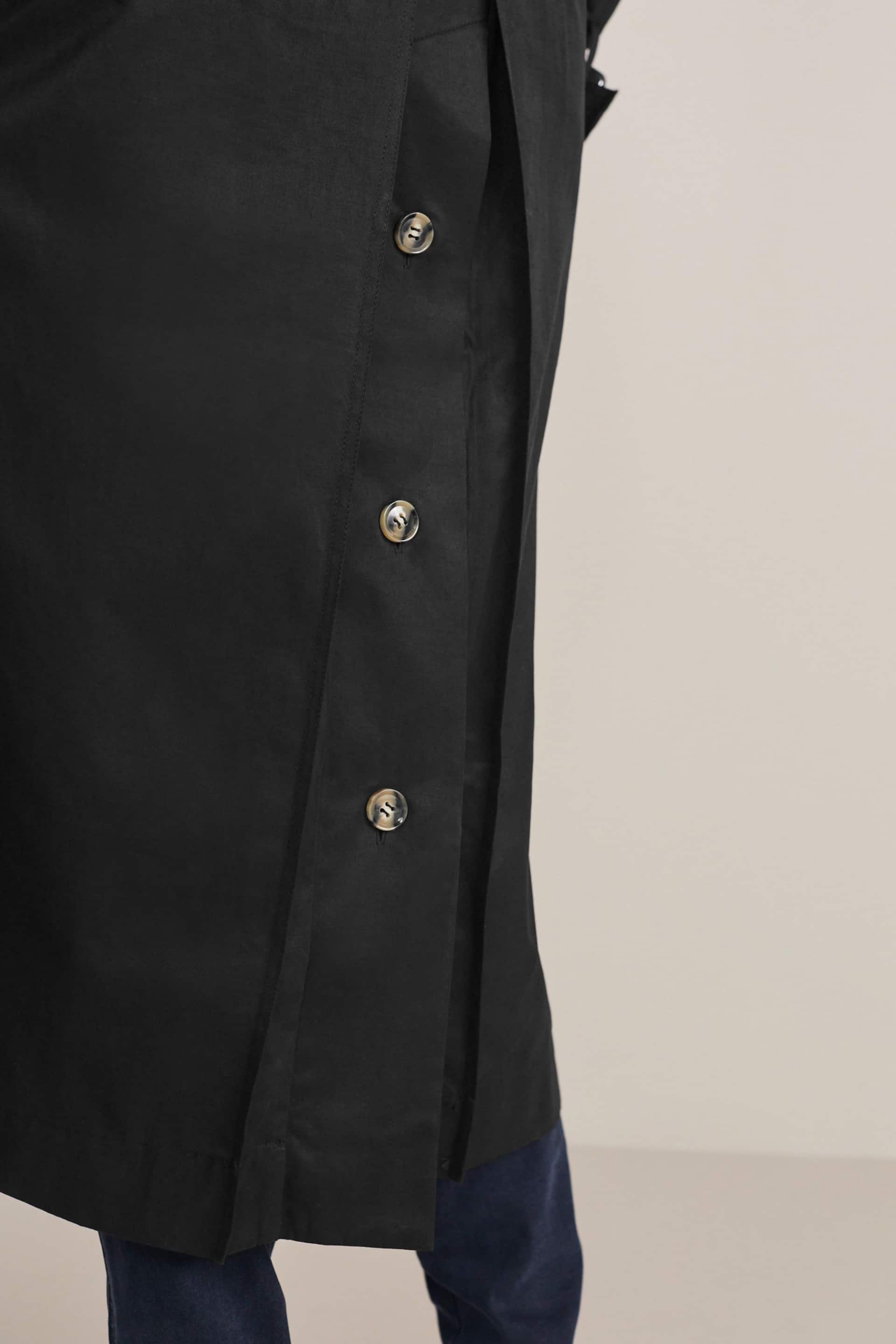 Black Belted Trench Coat - Image 5 of 9