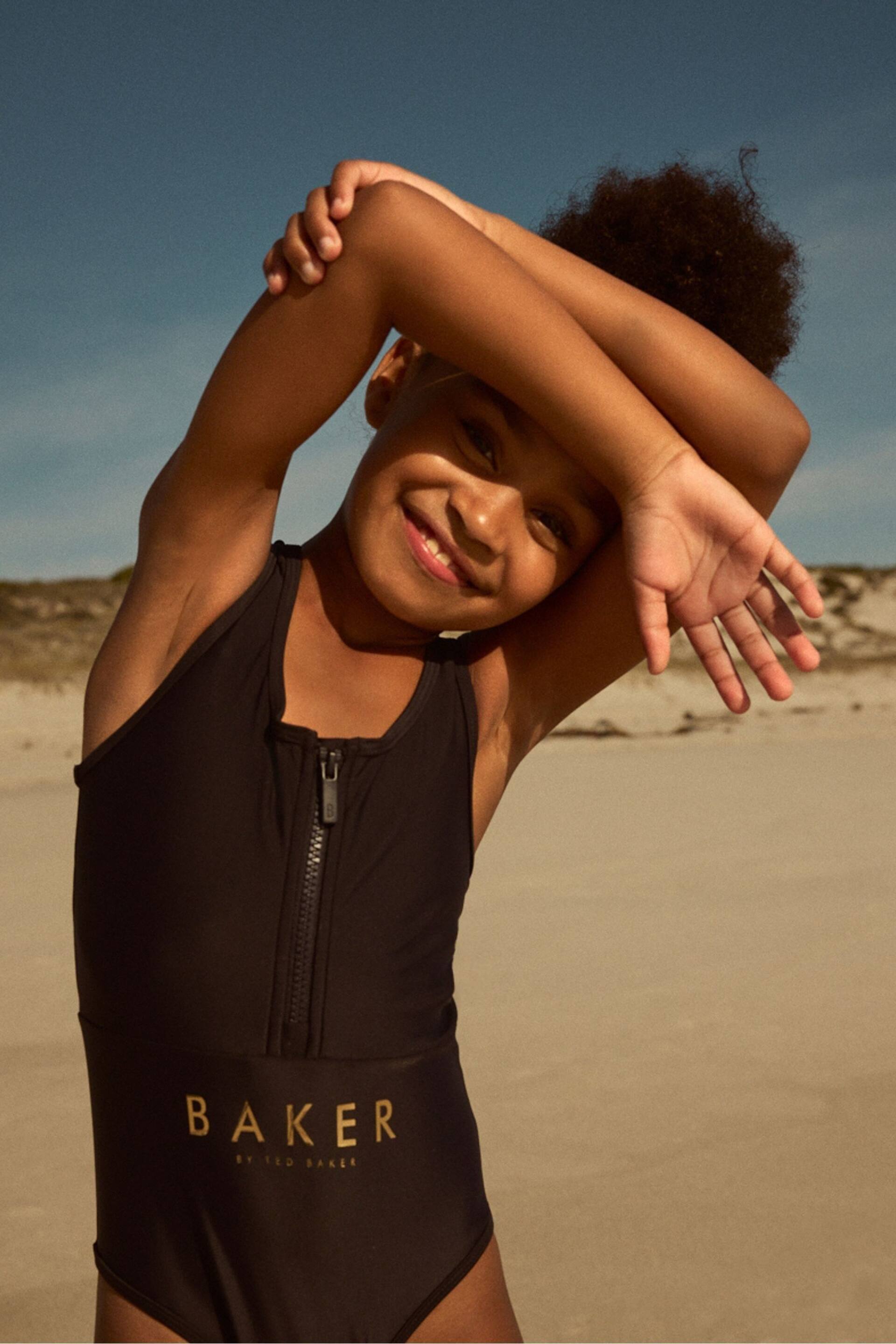 Baker by Ted Baker Navy Zip Swimsuit - Image 1 of 5