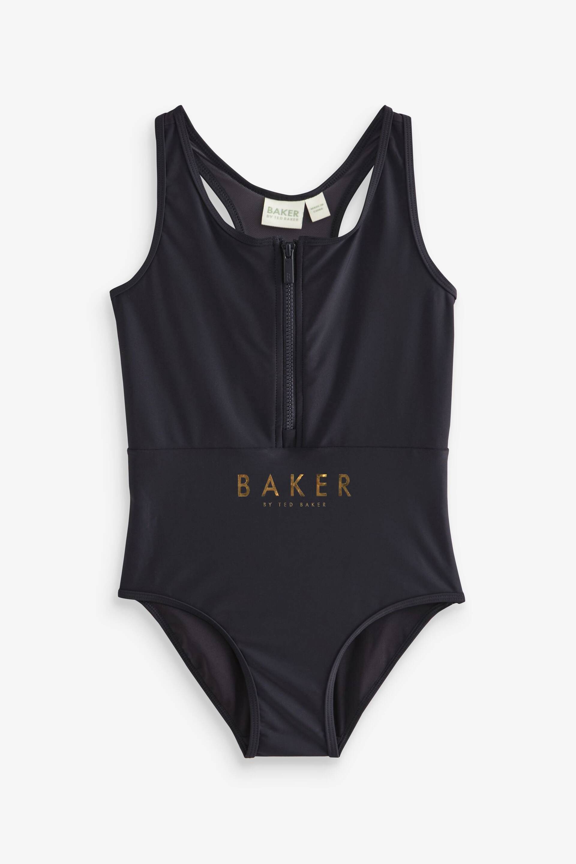 Baker by Ted Baker Navy Zip Swimsuit - Image 2 of 5