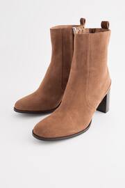 Tan Brown Regular/Wide Fit Forever Comfort® Leather Ankle Heeled Boots - Image 4 of 6