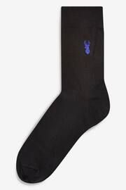 Black Multi Stag 8 Pack Lasting Fresh Embroidered Socks - Image 10 of 10