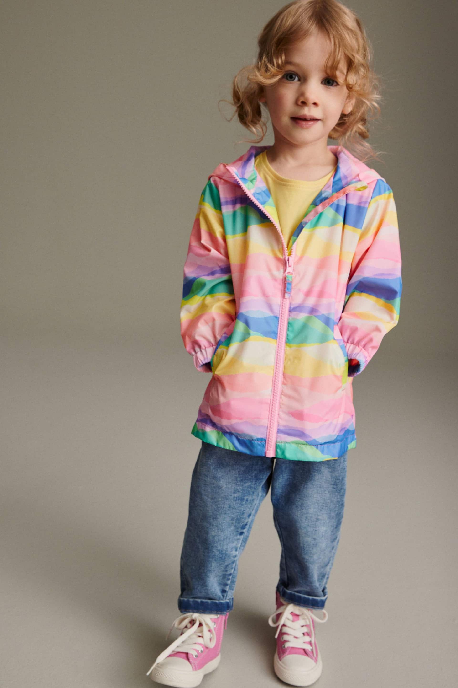 Rainbow Shower Resistant Printed Cagoule (3mths-7yrs) - Image 2 of 10