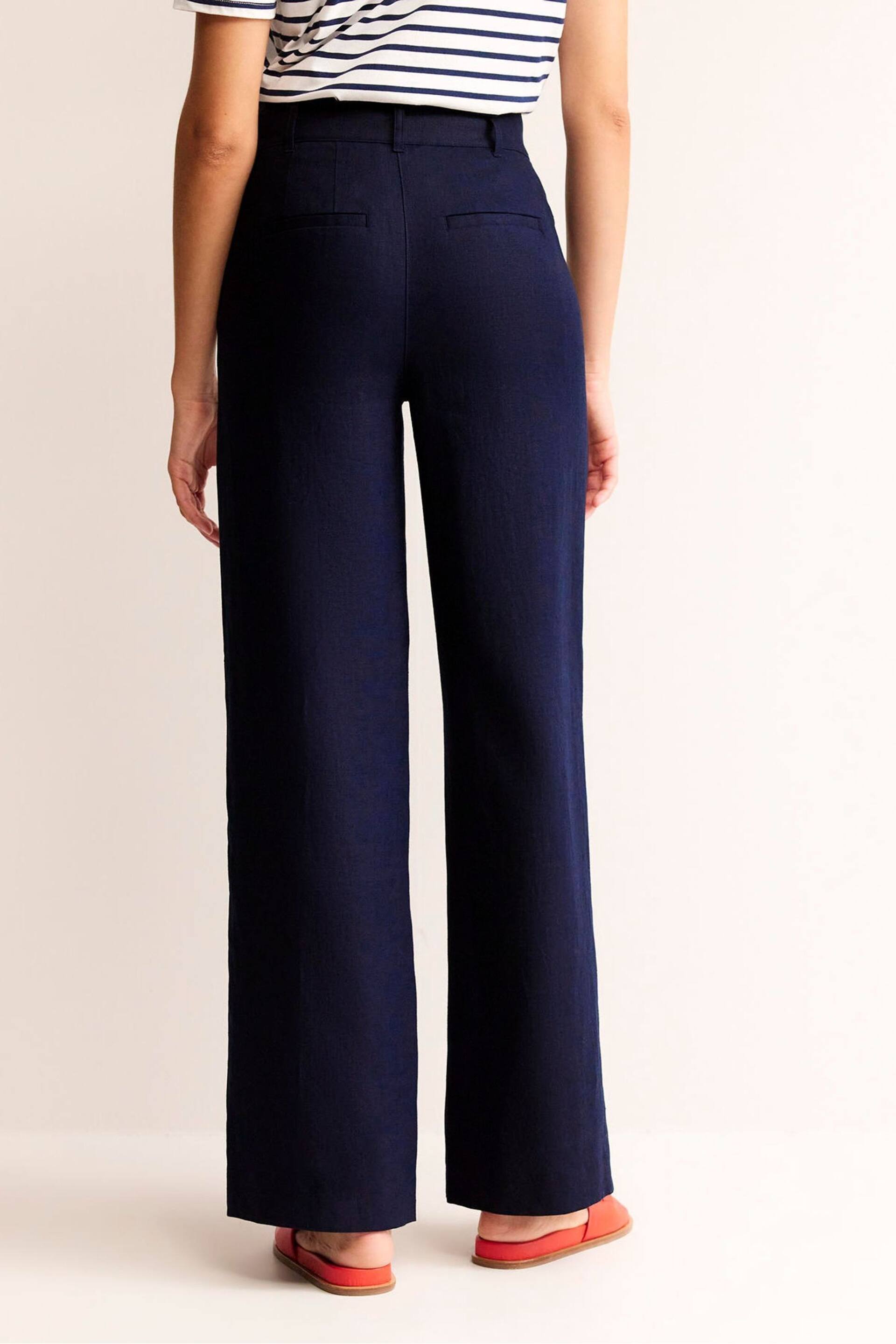 Boden Blue Westbourne Linen Trousers - Image 2 of 5