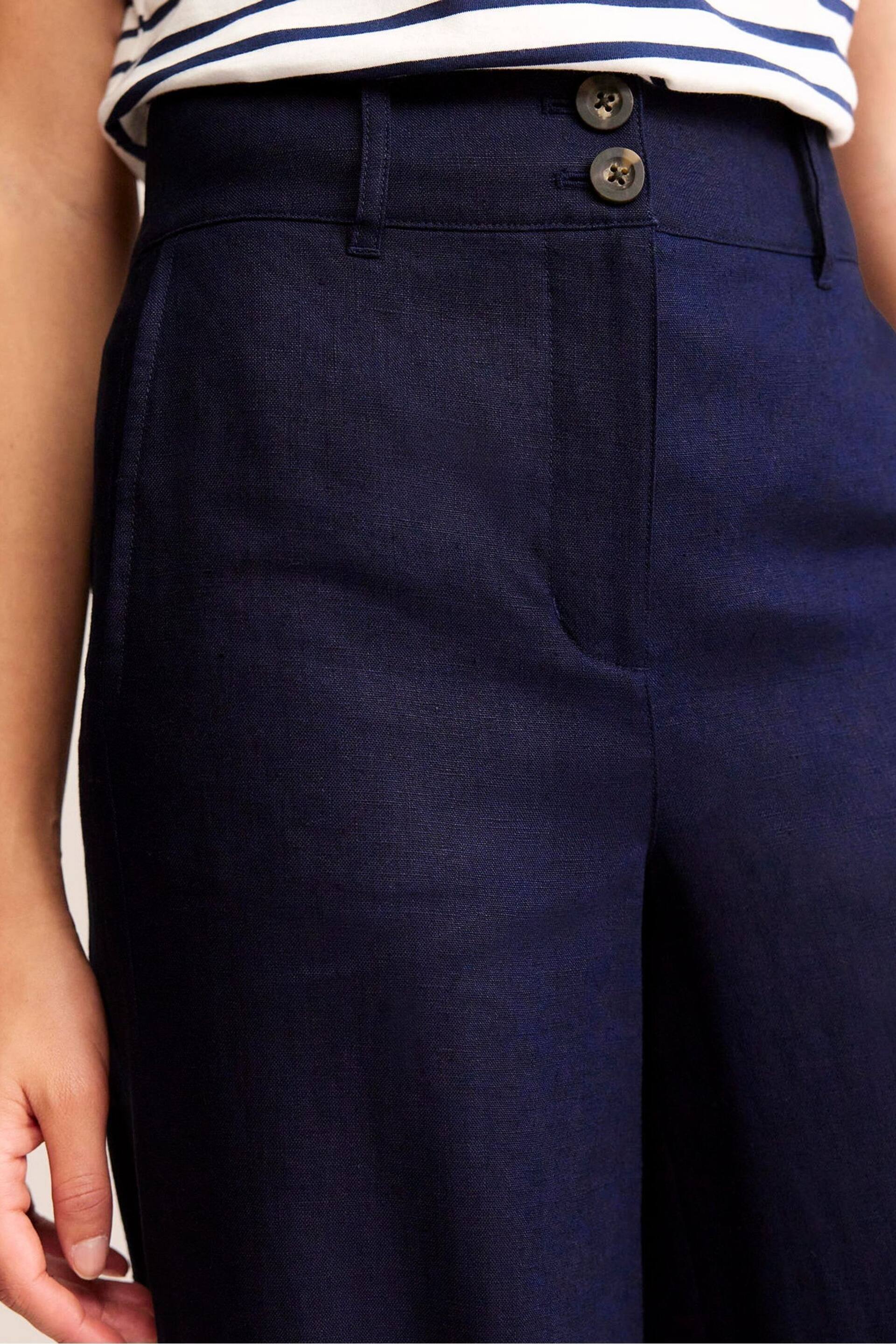 Boden Blue Westbourne Linen Trousers - Image 4 of 5