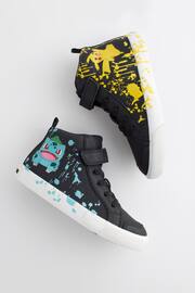 Pokemon Black Elastic Lace High Top Trainers - Image 1 of 6