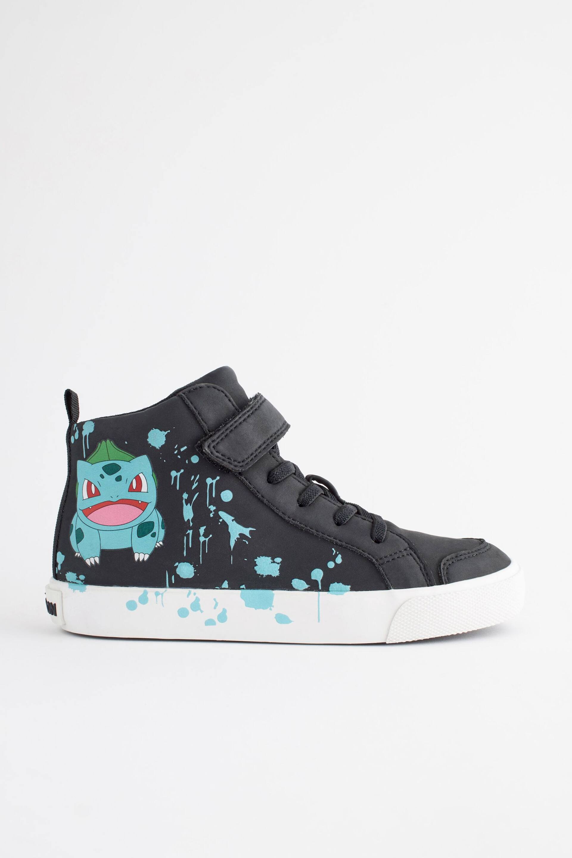 Pokemon Black Elastic Lace High Top Trainers - Image 3 of 6