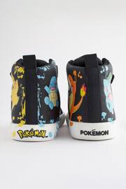 Pokemon Black Elastic Lace High Top Trainers - Image 6 of 6