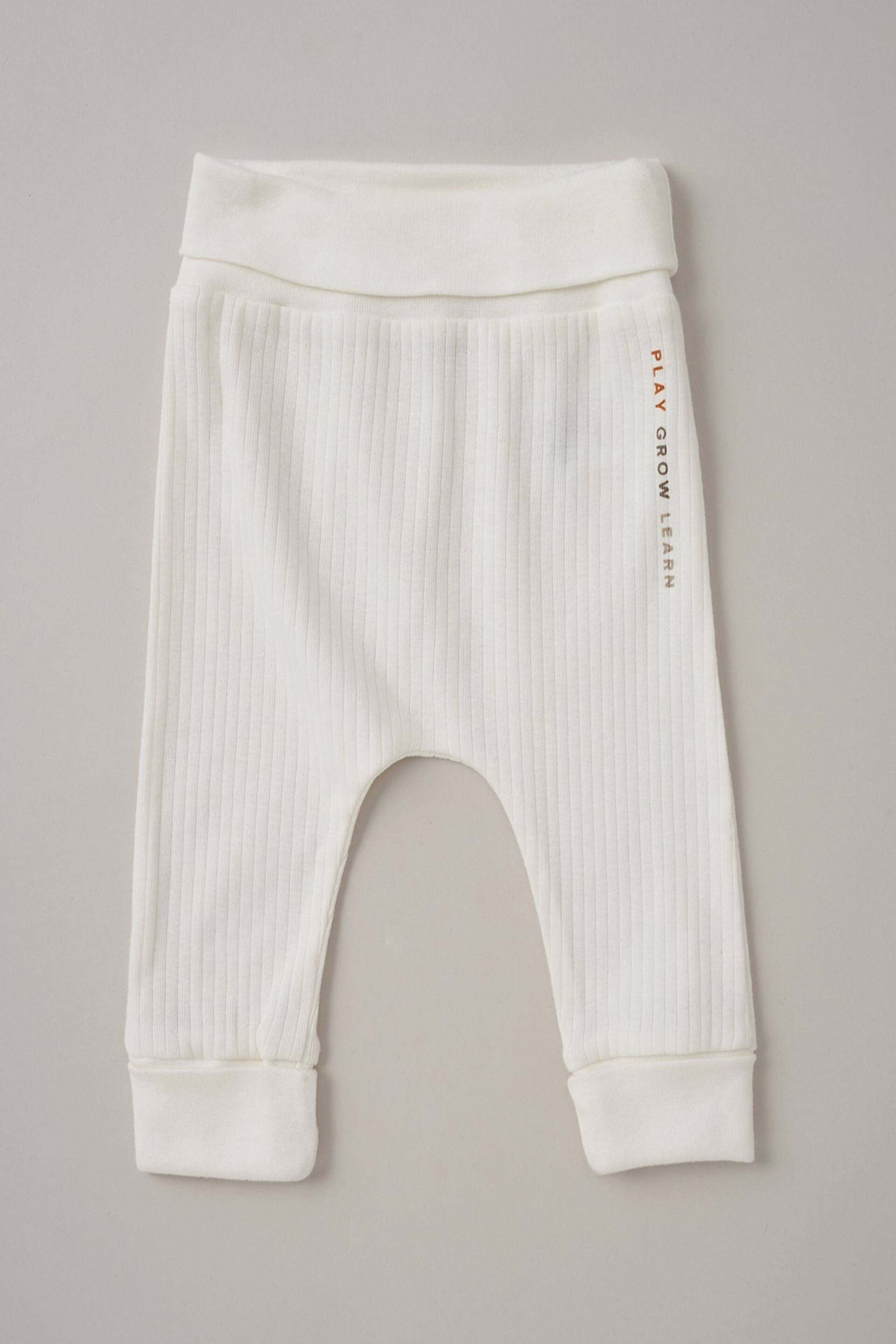 Homegrown White Cotton Bodysuit, Trouser and Bibs Set - Image 3 of 5