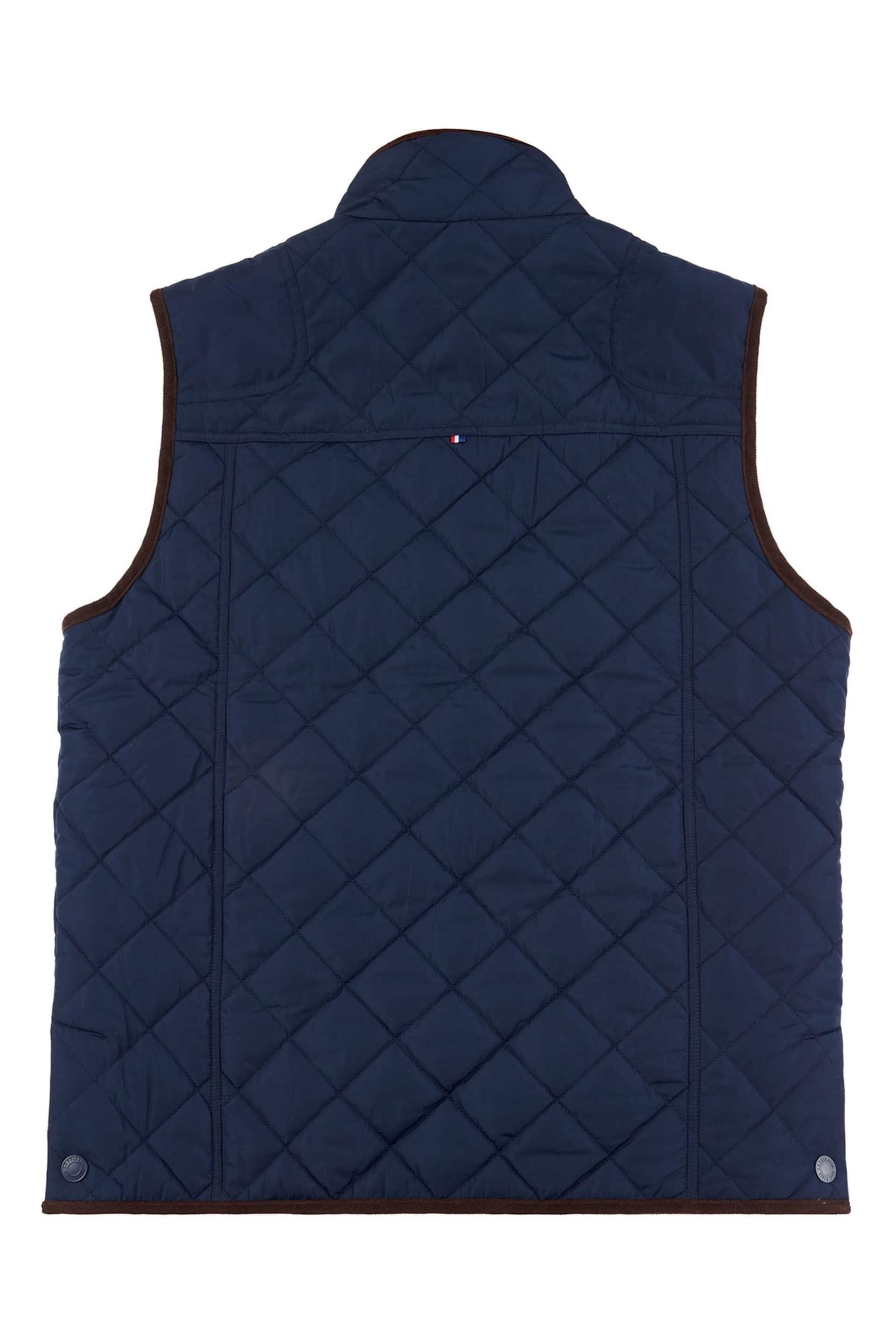 U.S. Polo Assn. Mens Blue Quilted Hacking Gilet - Image 7 of 8