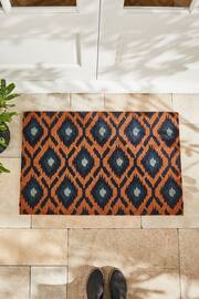 Blue Ikat Print Doormat - Image 2 of 3