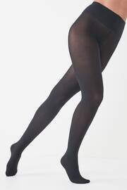 Black Ultimate Comfort Opaque 80D Tights Two Pack - Image 3 of 5