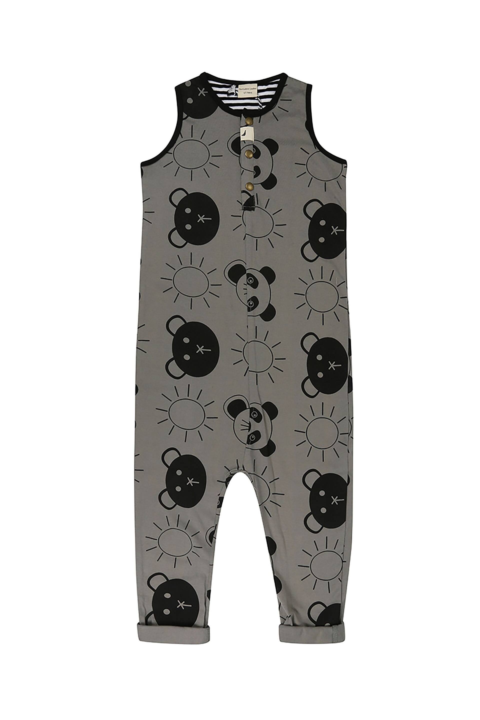 Turtledove London Grey Organic Cotton Tank Dungaree Beach Pals - Image 1 of 4