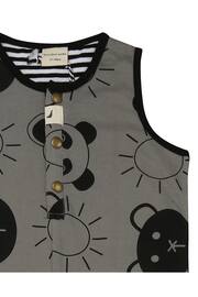 Turtledove London Grey Organic Cotton Tank Dungaree Beach Pals - Image 3 of 4