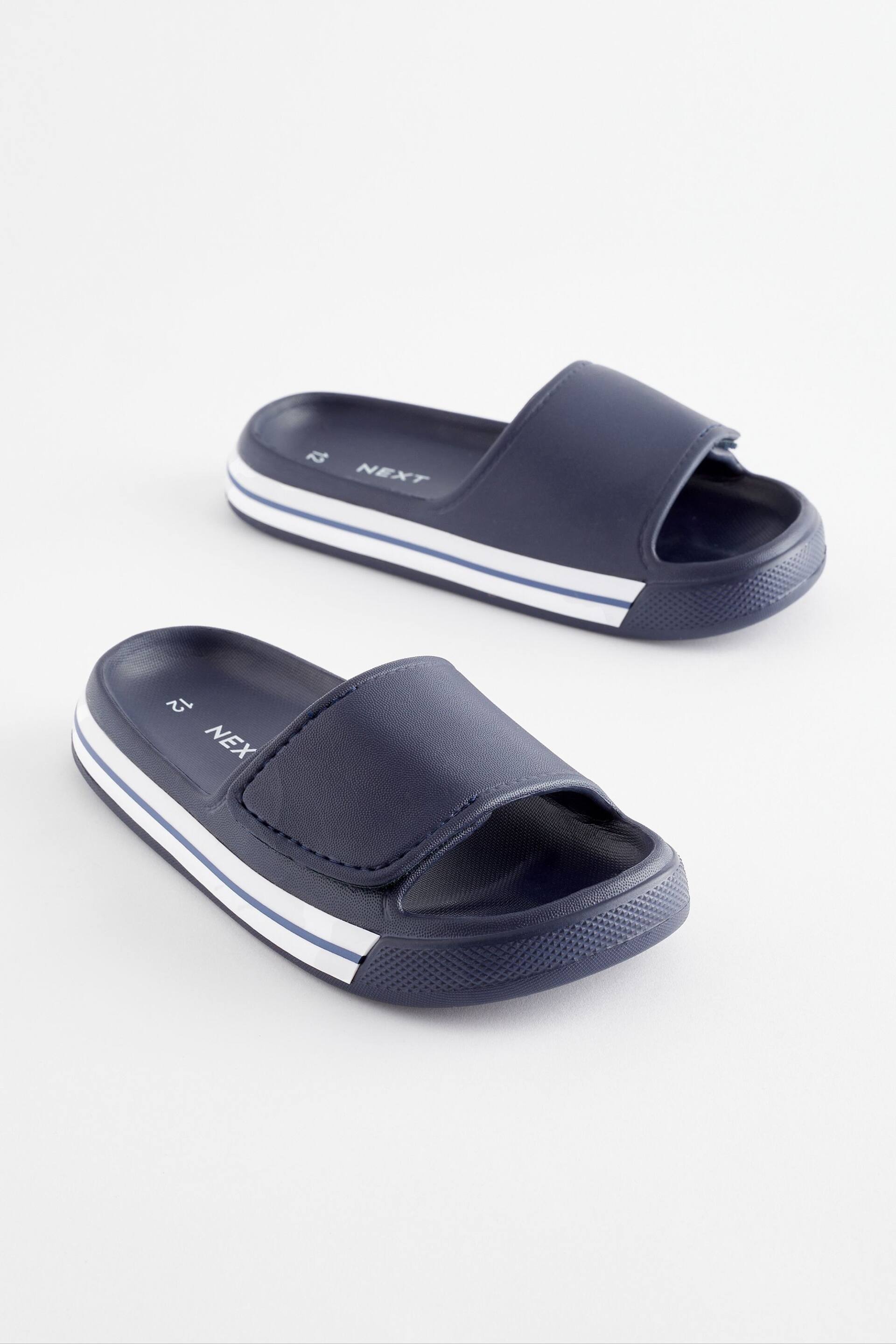 Navy Stripe Sliders - Image 1 of 6