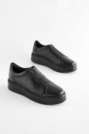 Black Signature Forever Comfort® Leather Chunky Zip Trainers - Image 3 of 7