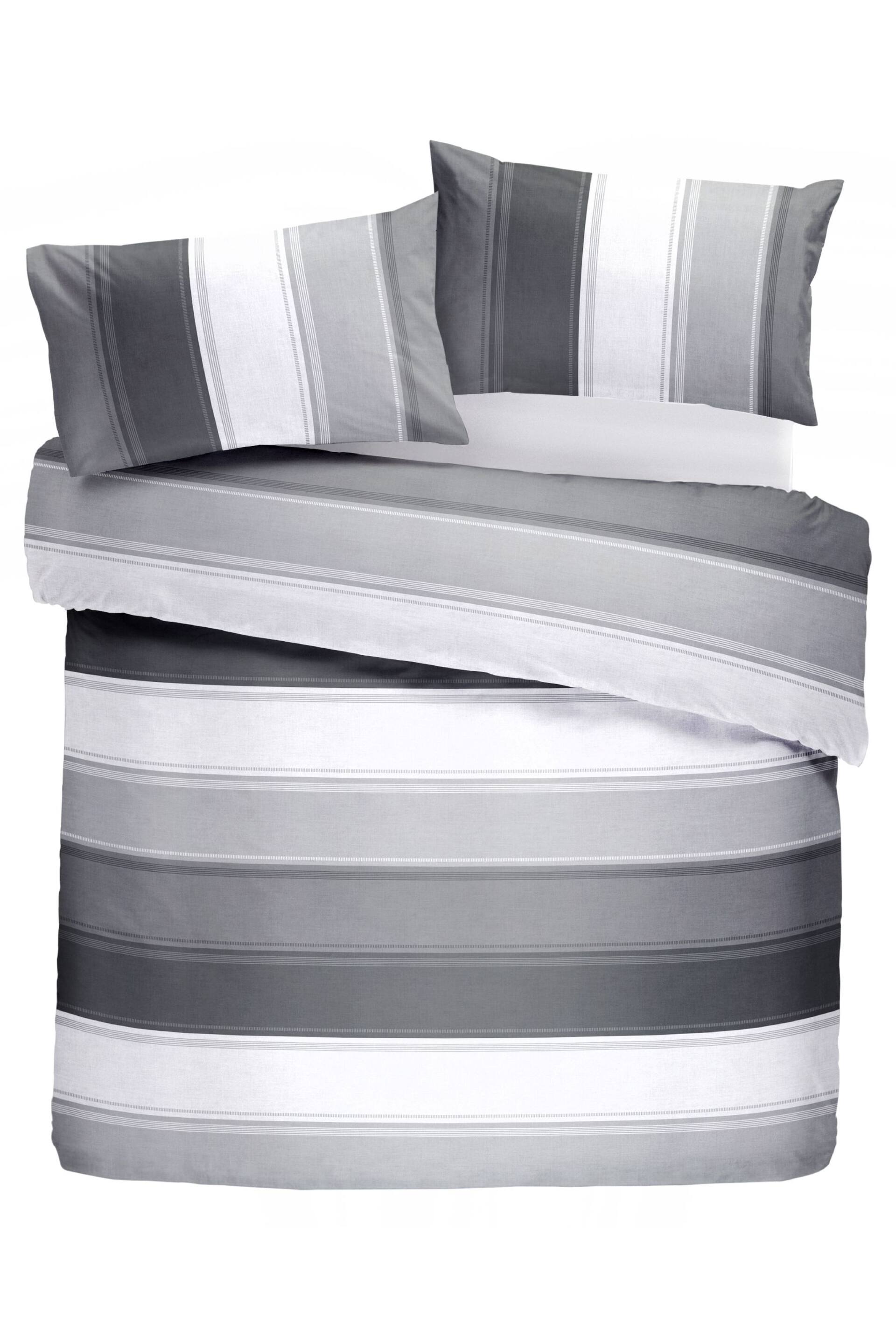 Fusion Grey Betley Duvet Cover and Pillowcase Set - Image 2 of 2