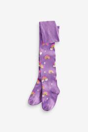 Purple Cotton Rich Rainbow Tights - Image 1 of 1