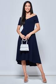 Jolie Moi Navy Blue Lenora Fit & Flare Midi Dress - Image 1 of 5