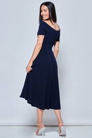 Jolie Moi Navy Blue Lenora Fit & Flare Midi Dress - Image 2 of 5