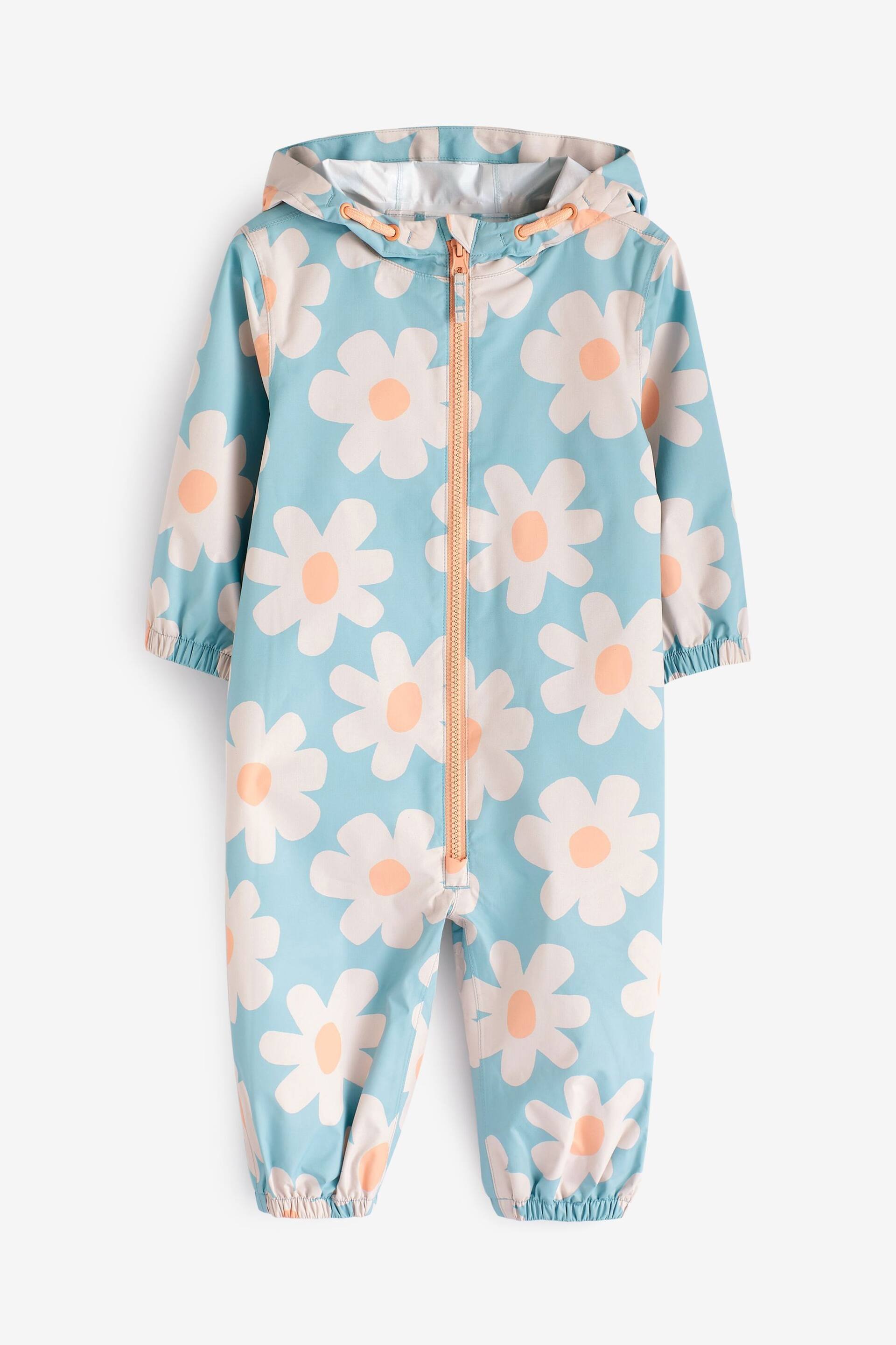 Pale Blue Waterproof Printed Puddlesuit (3mths-7yrs) - Image 5 of 8