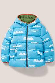 White Stuff Blue Quilted Print Puffer Jacket - Image 1 of 3