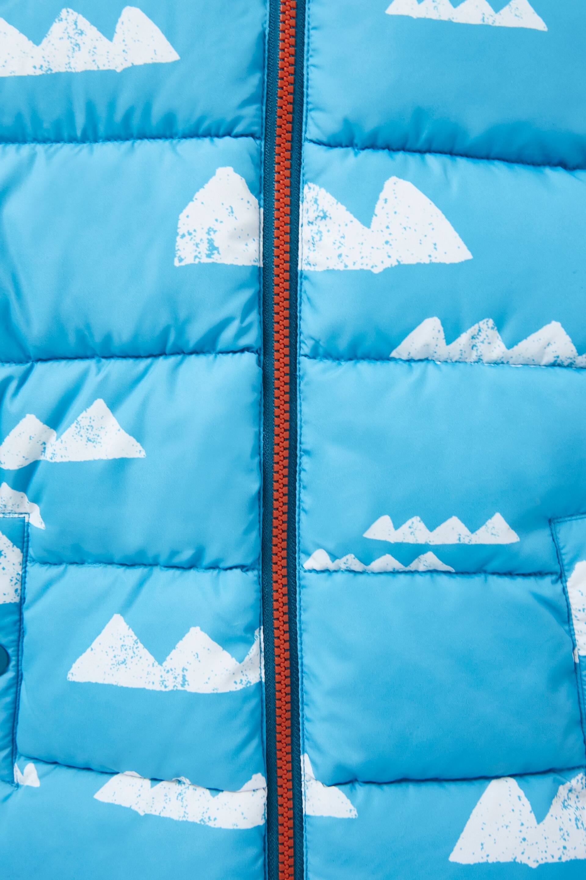 White Stuff Blue Quilted Print Puffer Jacket - Image 3 of 3