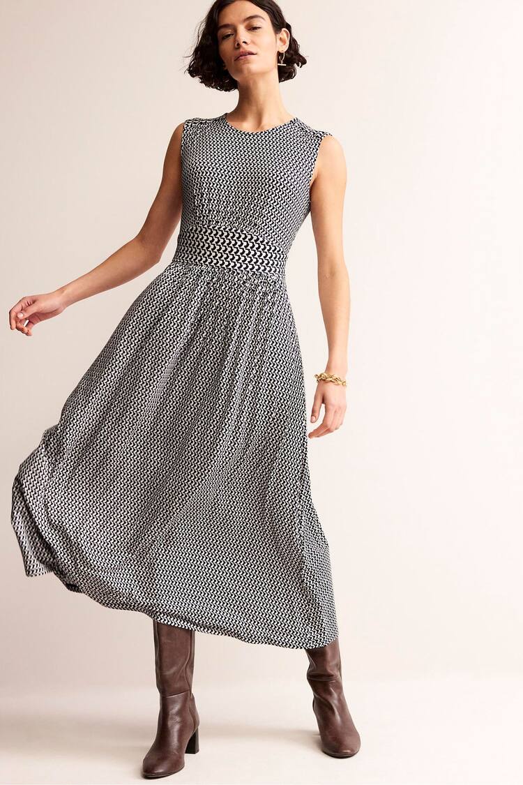 Boden Grey Thea Sleeveless Midi Dress - Image 1 of 6