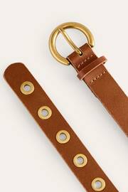 Boden Brown Eyelet Leather Belt - Image 3 of 3