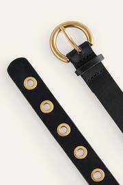 Boden Black Eyelet Leather Belt - Image 2 of 3