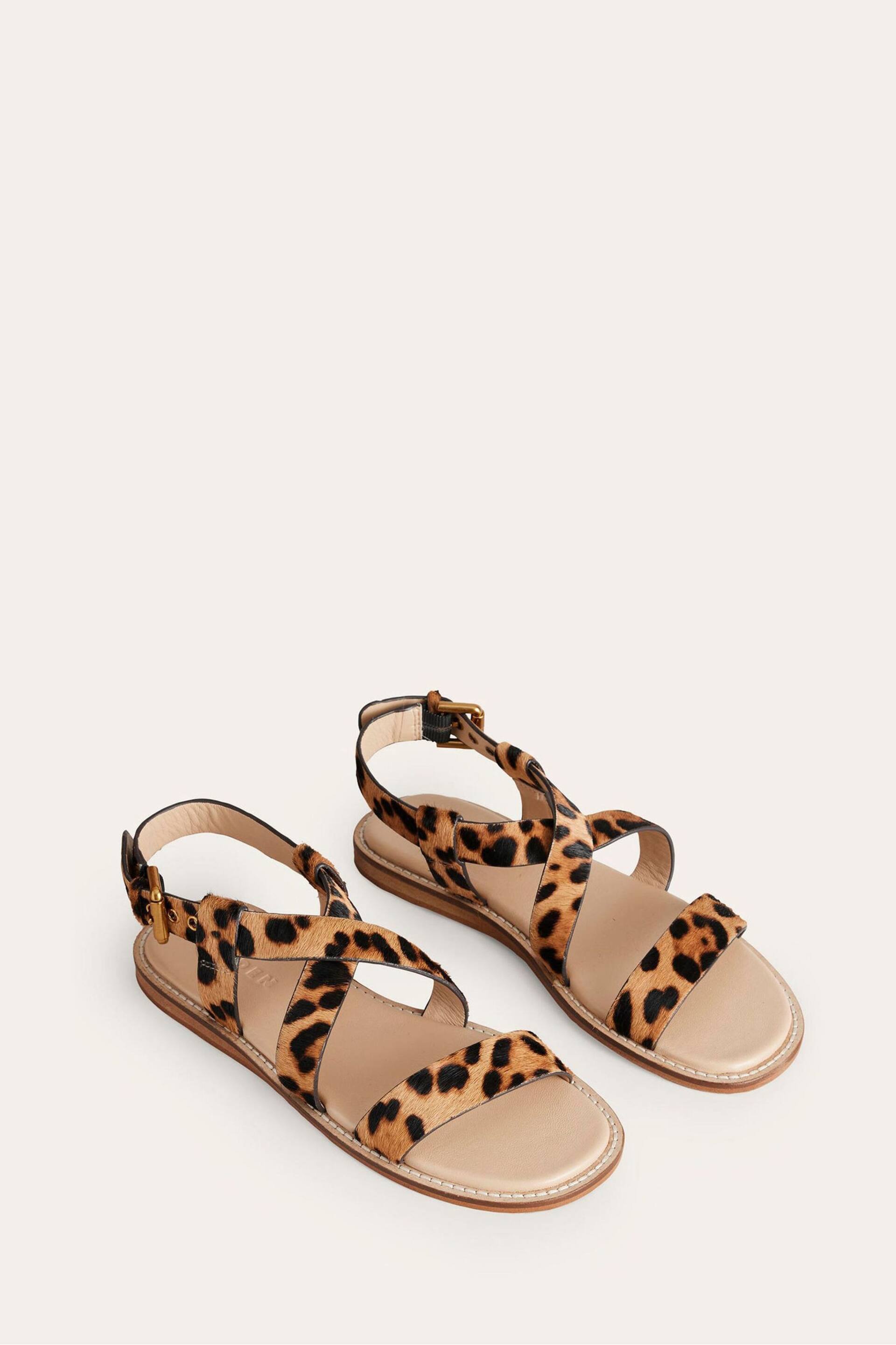 Boden Brown Cross-Strap Flat Sandals - Image 3 of 4