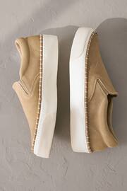 Camel Signature Leather Rand Stitch Detail Slip-Ons Trainers - Image 3 of 6