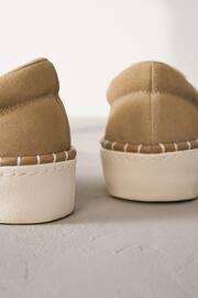 Camel Signature Leather Rand Stitch Detail Slip-Ons Trainers - Image 5 of 6