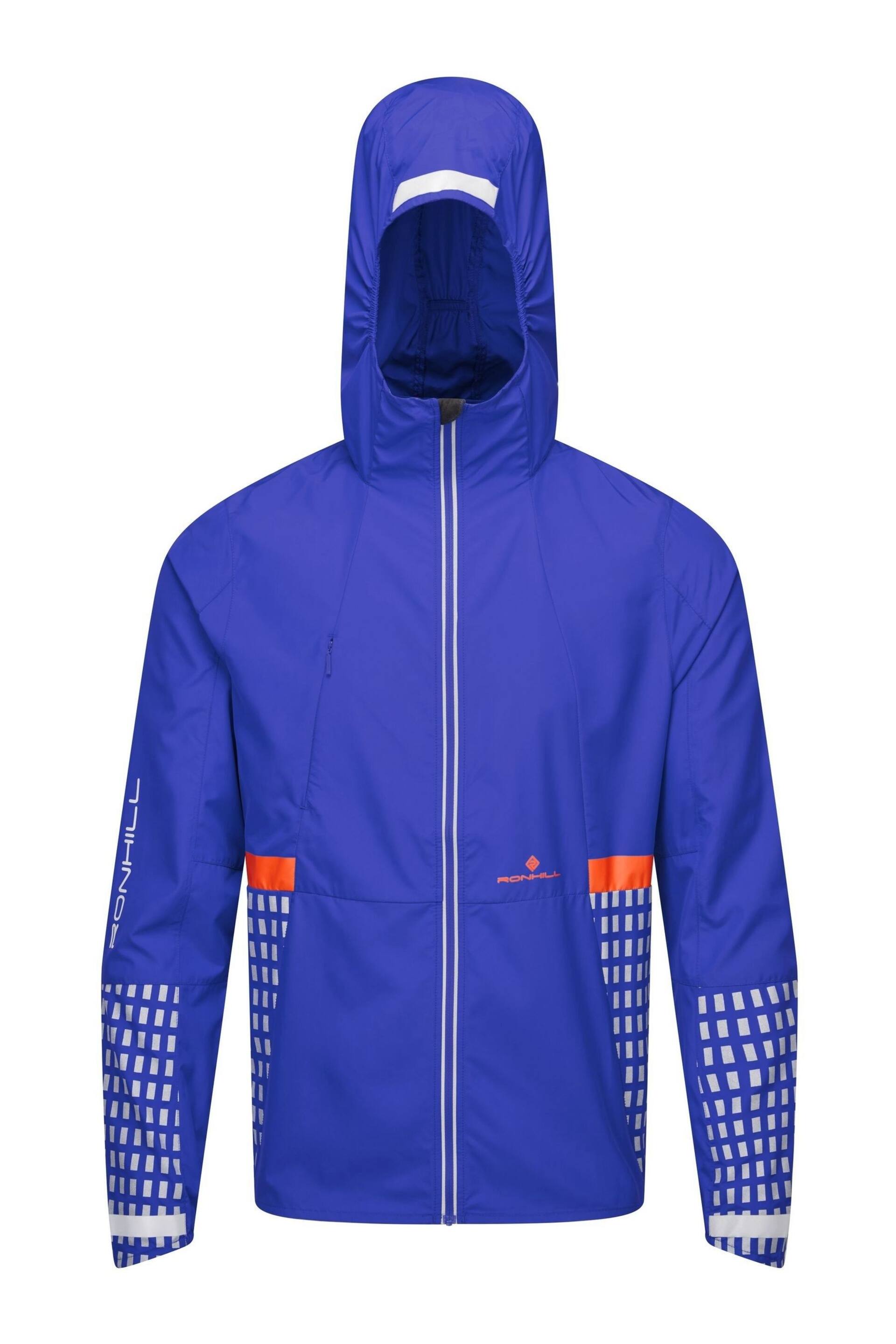 Ronhill Mens Blue Tech Reflective Afterhours Running Jacket - Image 5 of 6