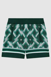 Reiss Green Multi Jack Junior Knitted Elasticated Waistband Shorts - Image 2 of 6