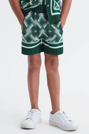 Reiss Green Multi Jack Junior Knitted Elasticated Waistband Shorts - Image 3 of 6