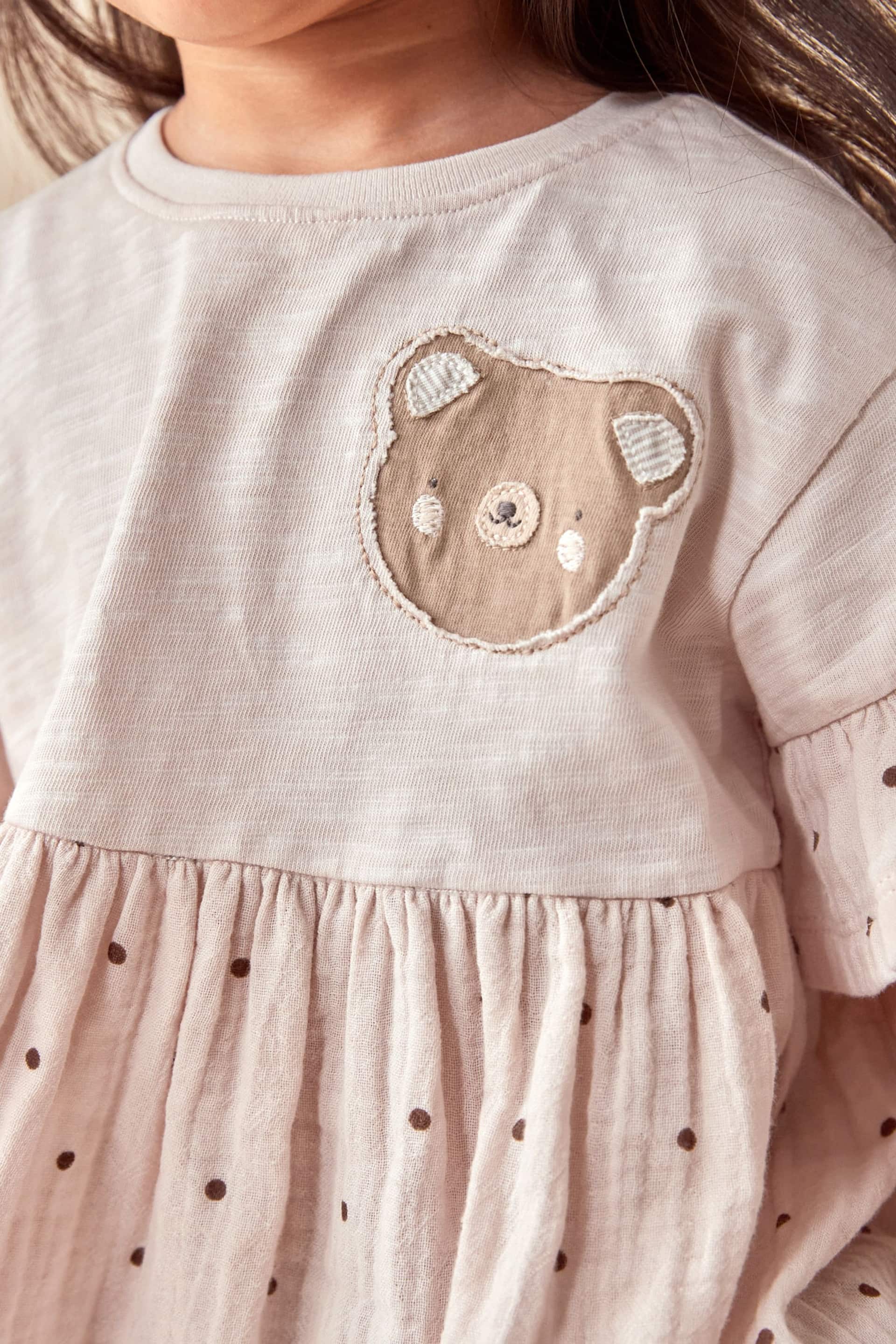 Cream Relaxed Day Dress and Leggings Set (3mths-7yrs) - Image 3 of 7