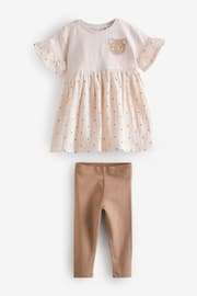 Cream Relaxed Day Dress and Leggings Set (3mths-7yrs) - Image 5 of 7