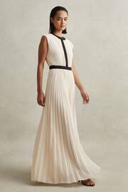 Reiss White Harley Pleated Maxi Dress - Image 1 of 6