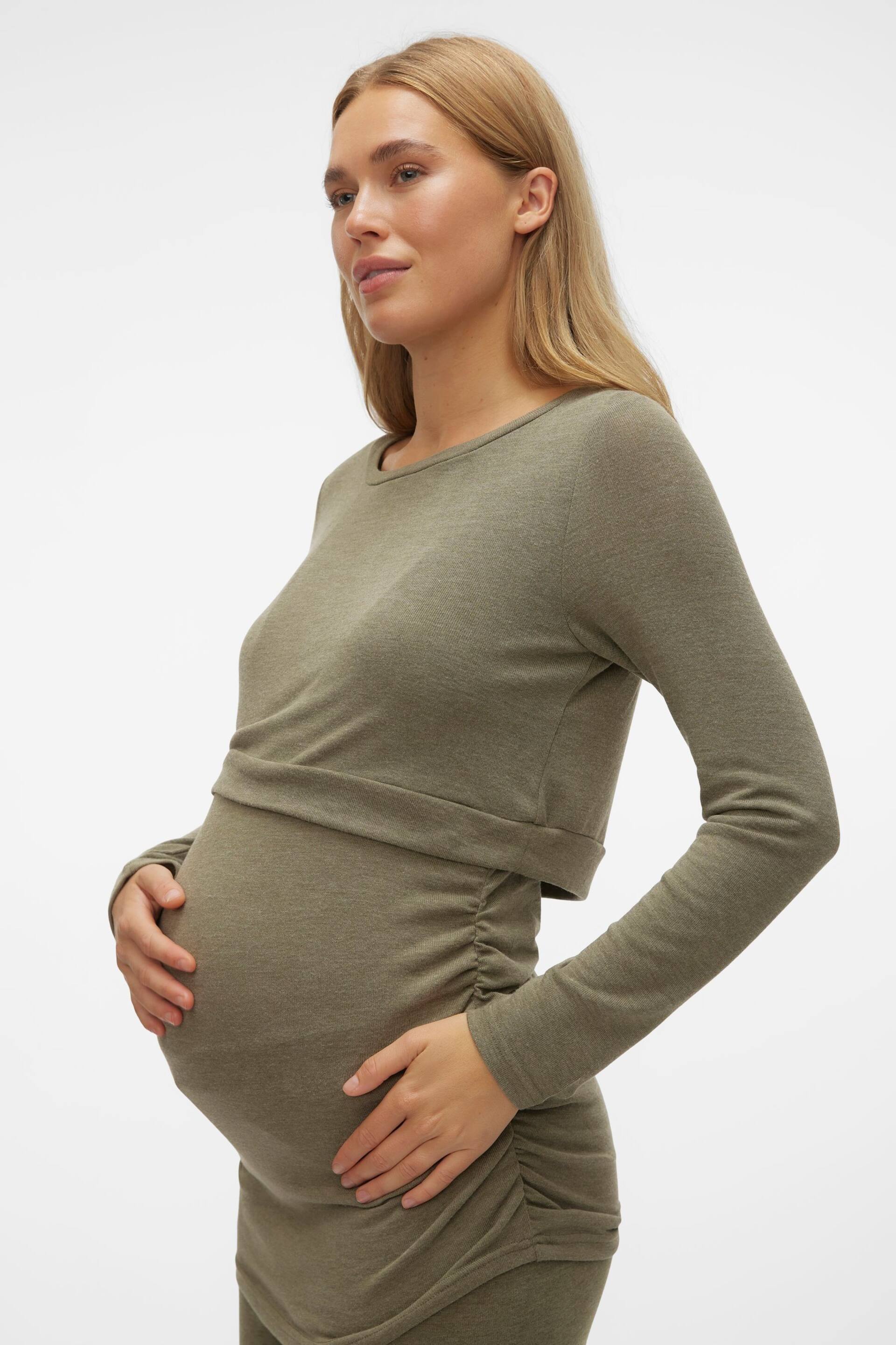 Mamalicious Green Maternity Cargo T-Shirt - Image 4 of 6